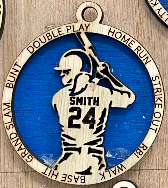 Softball Player Ornament - Female